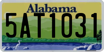 AL license plate 5AT1031
