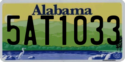 AL license plate 5AT1033
