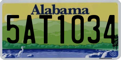 AL license plate 5AT1034