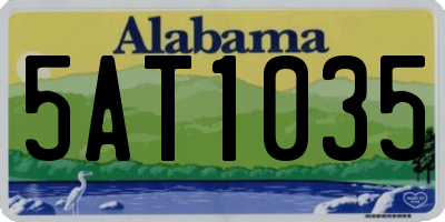 AL license plate 5AT1035
