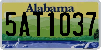 AL license plate 5AT1037