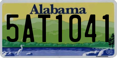 AL license plate 5AT1041