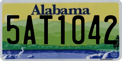 AL license plate 5AT1042