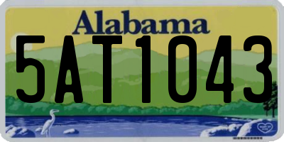 AL license plate 5AT1043