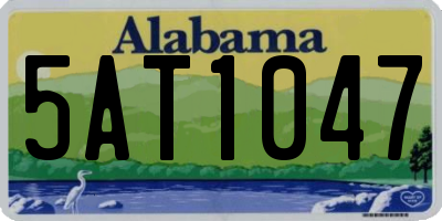 AL license plate 5AT1047