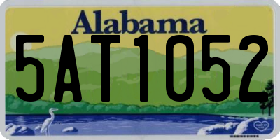 AL license plate 5AT1052