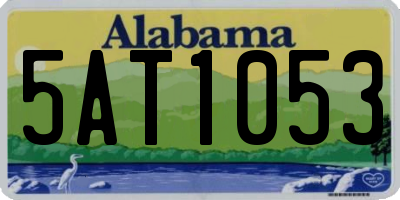AL license plate 5AT1053