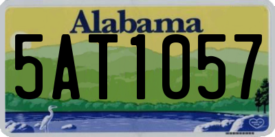 AL license plate 5AT1057