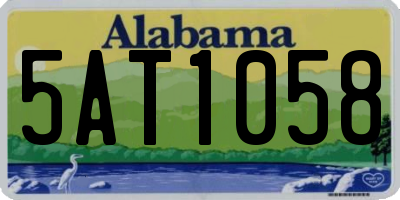 AL license plate 5AT1058
