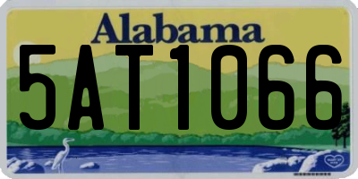 AL license plate 5AT1066