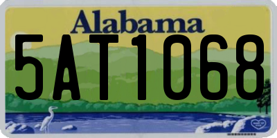 AL license plate 5AT1068