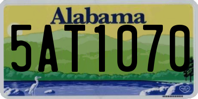 AL license plate 5AT1070