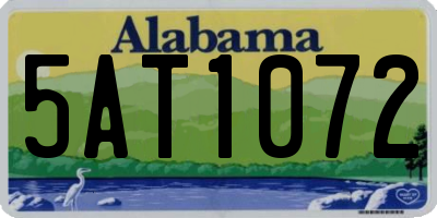 AL license plate 5AT1072