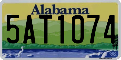 AL license plate 5AT1074