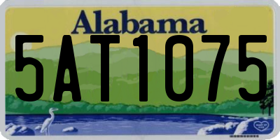 AL license plate 5AT1075
