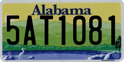 AL license plate 5AT1081
