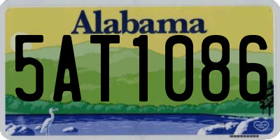 AL license plate 5AT1086