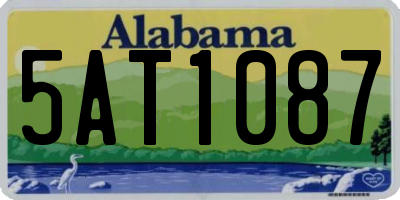 AL license plate 5AT1087