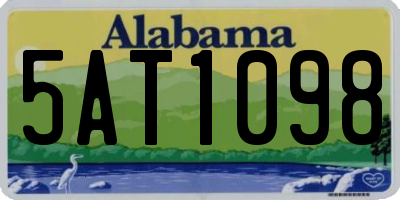 AL license plate 5AT1098