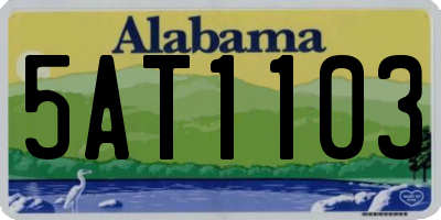 AL license plate 5AT1103