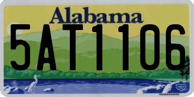 AL license plate 5AT1106