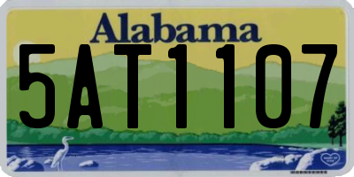 AL license plate 5AT1107