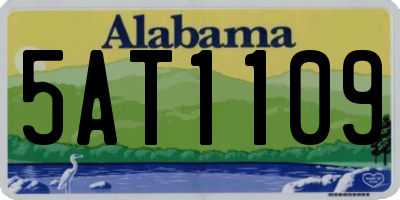 AL license plate 5AT1109
