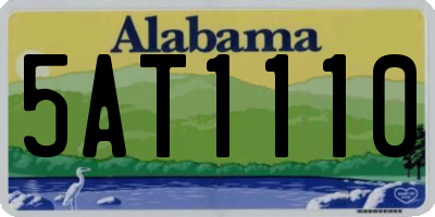 AL license plate 5AT1110