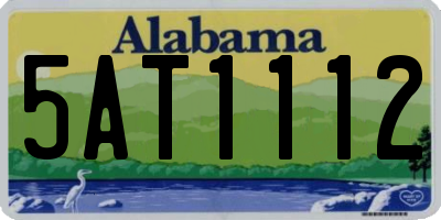 AL license plate 5AT1112
