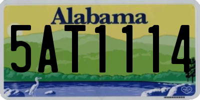 AL license plate 5AT1114
