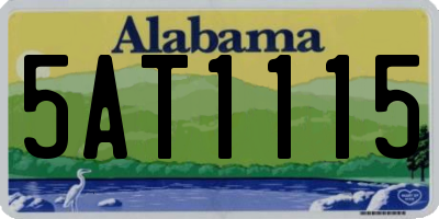 AL license plate 5AT1115