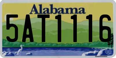 AL license plate 5AT1116