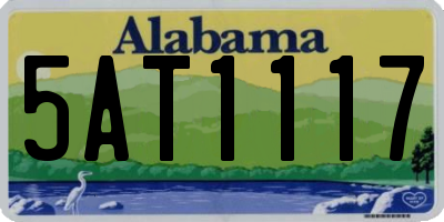 AL license plate 5AT1117