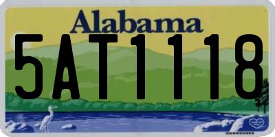 AL license plate 5AT1118