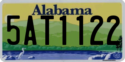 AL license plate 5AT1122