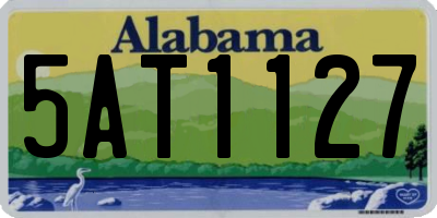 AL license plate 5AT1127