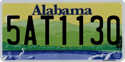 AL license plate 5AT1130