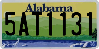 AL license plate 5AT1131