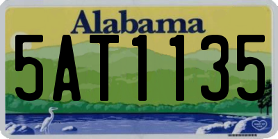 AL license plate 5AT1135