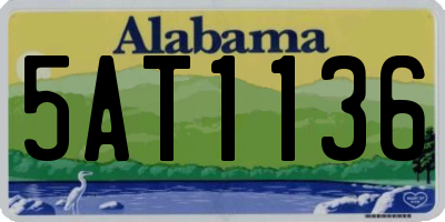 AL license plate 5AT1136