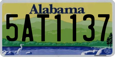 AL license plate 5AT1137