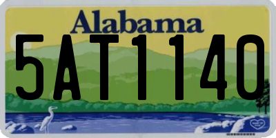 AL license plate 5AT1140