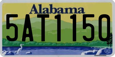 AL license plate 5AT1150