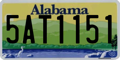 AL license plate 5AT1151