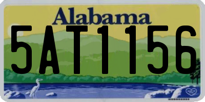 AL license plate 5AT1156