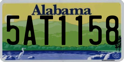 AL license plate 5AT1158