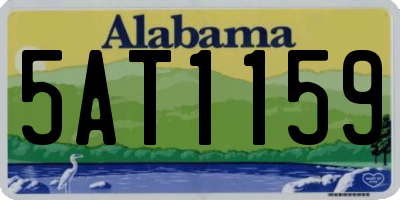 AL license plate 5AT1159