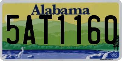 AL license plate 5AT1160