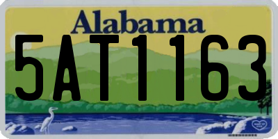 AL license plate 5AT1163