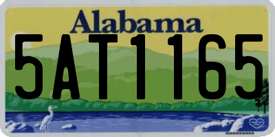 AL license plate 5AT1165